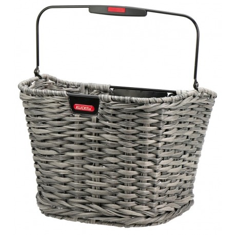 Panier-RD Klickfix Structure gris 34x25x27cm, tissu, sans adaptateur, 16 L
