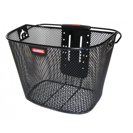 Panier DR, Klickfix, maille étroite noire, sans adaptateur, 16 litres