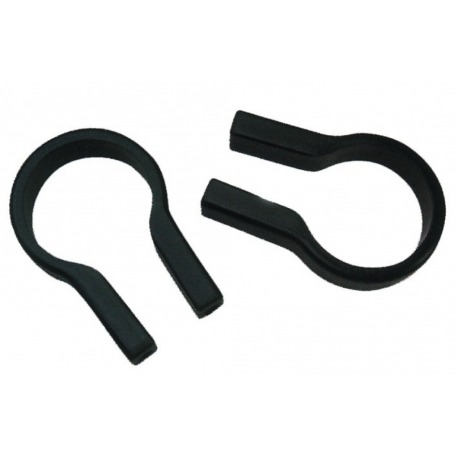 Pinces KLICKfix par ex. s'adapte. guidon noir 22-26mm 10 unités en sachet