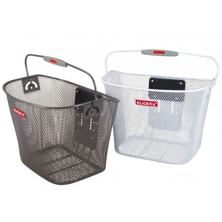 Panier DR, Klickfix, maille étroite anthracite, sans adaptateur, 16 litres