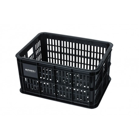 Caisse de transport par ex. Basil Crate S 29x39,5x21cm, noir, plastique, 25 litres
