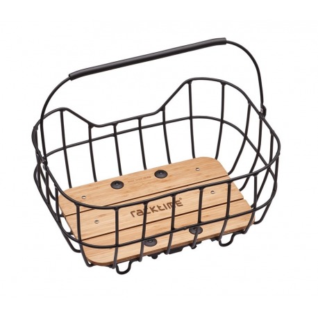 Panier système Racktime Baskit Breeze 22L 47x33x24cm, noir, incl. Adaptateur Snapit