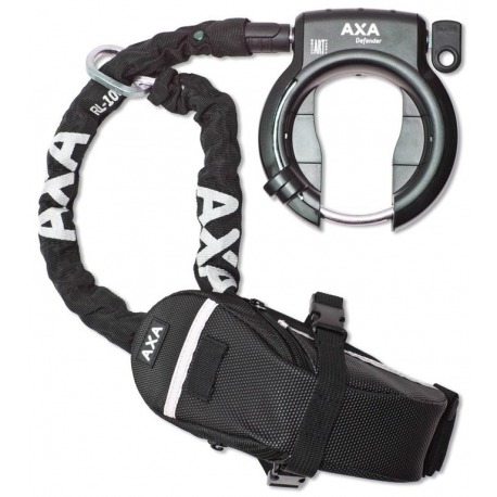 Antivol de cadre Axa Defender avec chaîne insérable RL 100 + sac Outdoor Tasche