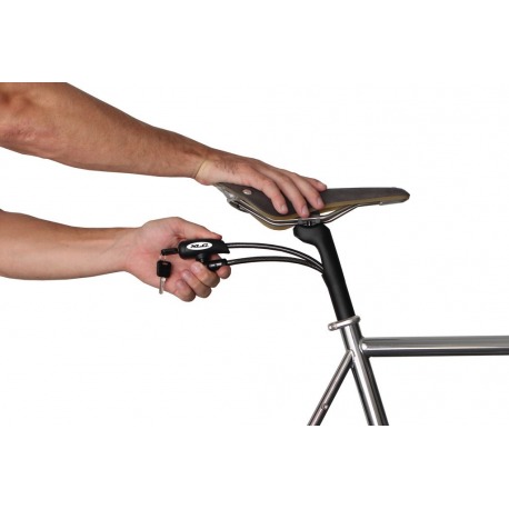 Tige de selle XLC avec câble antivol Ø27,2/300mm, câble Ø 7x450mm noir