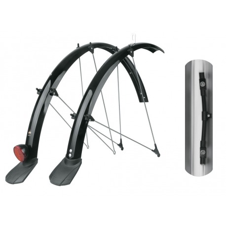 Garde-boue Trekking SKS 28", canal de tête de 53 mm, argent, avec spoiler et réfléchissant