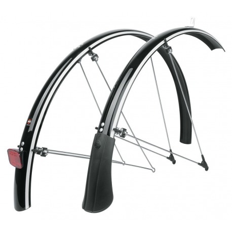 Garde-boue de trekking SKS 28" Bluemels E 45 mm, noir avec lignes réfléchissantes