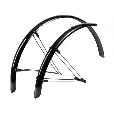 Hebie Rainline Fender Set 28" noir, env. 58mm, avec haubans, 0788 58E1