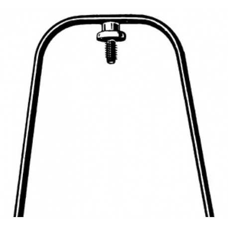 Base 24", petit œillet, zinc 55 mm de large, 322 mm de long, montage sur cadre