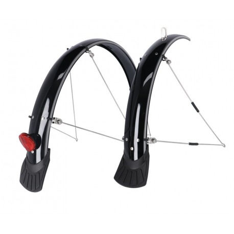 XLC Mudguard Set 700C" 41mm, noir, réfléchissant