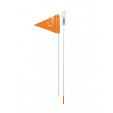 Drapeau de sécurité 2 pièces orange, fixation à l'axe