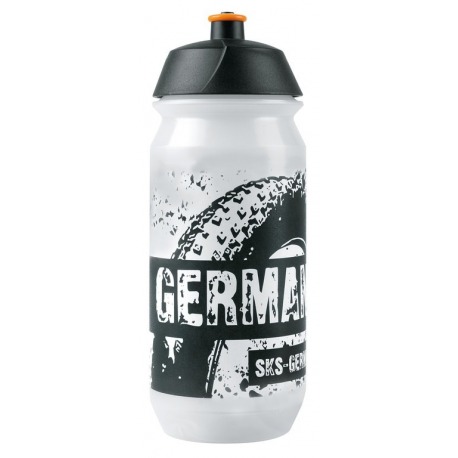 SKS Petite bouteille en plastique, 500 ml transparent avec couvercle motif SKS
