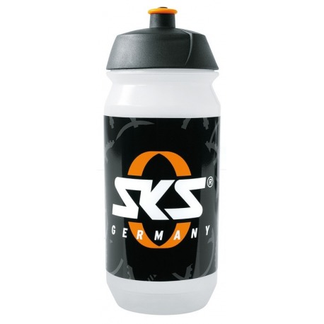 SKS Petite bouteille en plastique 500 ml, transparente avec logo SKS