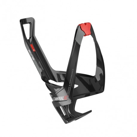 Porte-bidon Elite Cannibal XC noir brillant/rouge