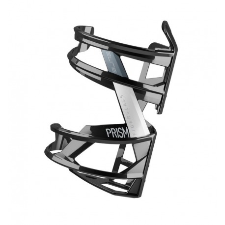 Porte-bidon Elite Prism gauche, noir brillant/blanc