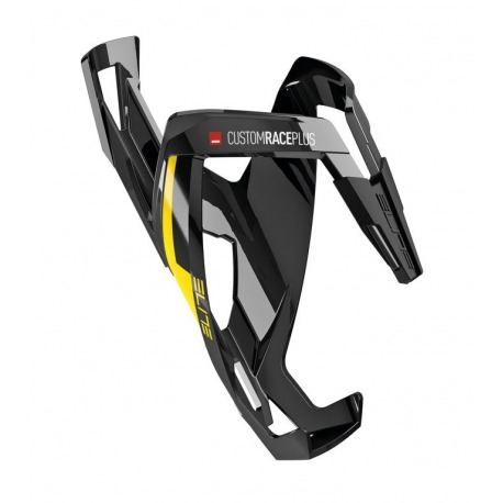 Porte-bidon Elite CustomRacePlus Noir brillant/Jaune