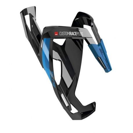 Porte-bidon Elite CustomRacePlus Noir brillant/Bleu