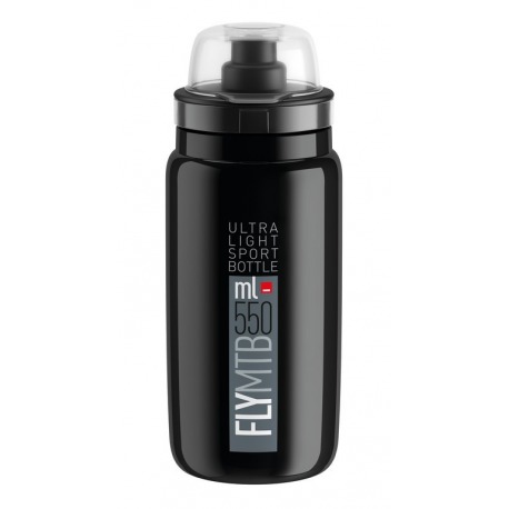 Bidon VTT Elite Fly 550ml, noir/gris