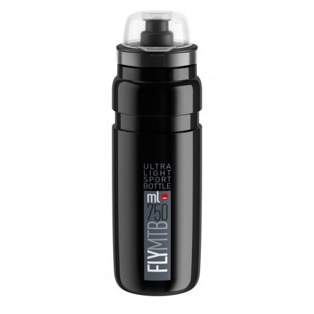 Bidon VTT Elite Fly 750ml, noir/gris