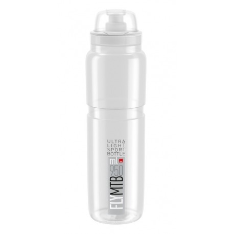 Bidon VTT Elite Fly 950ml, transparent/gris
