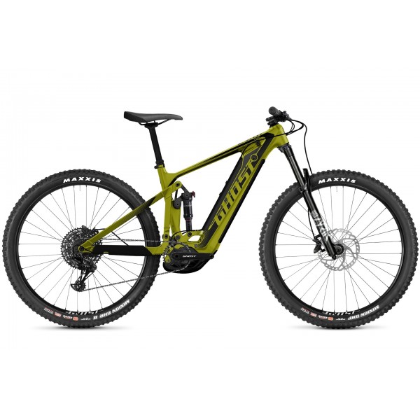 Vélo électrique tout-suspendu GHOST E-RIOT TRAIL CF/AL Advanced Green 2021