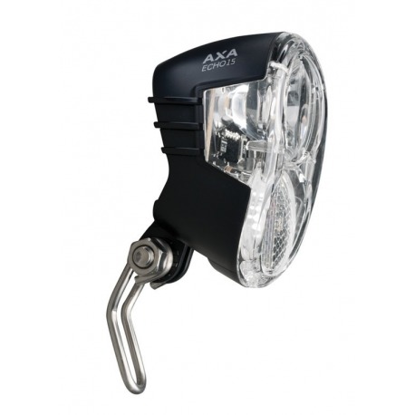 Phare AXA Echo 15 Steady Auto pour moyeu-dynamo avec support et câble