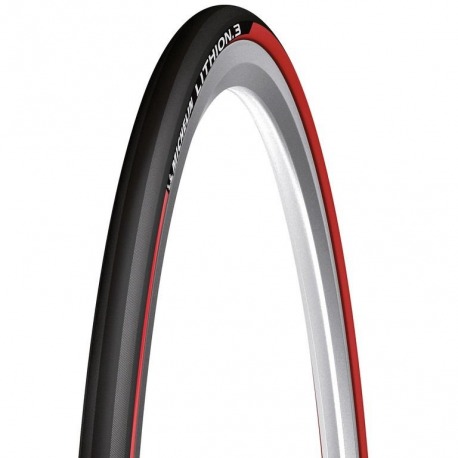 Pneu souple Michelin Lithion3 28" 700x25 25-622 rouge
