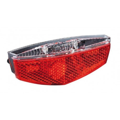 Feu arrière Tivoli LED avec feu de position pour fixation porte-bagages. Version E-Bike 6-48V