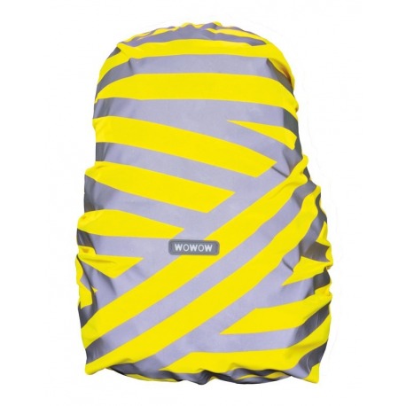 Housse de sac à dos Wowow Berlin jaune, lignes réfléchissantes argentées