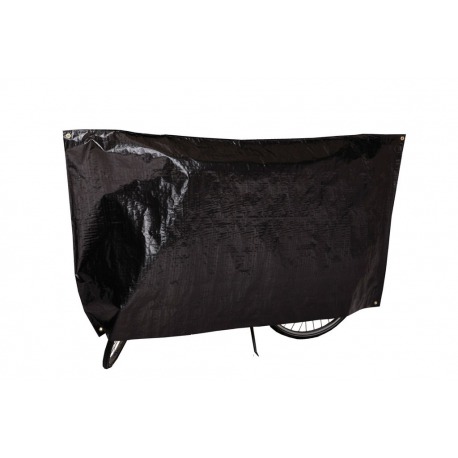 Housse de vélo VK Classic 110 x 210 cm, noire, avec œillets et corde