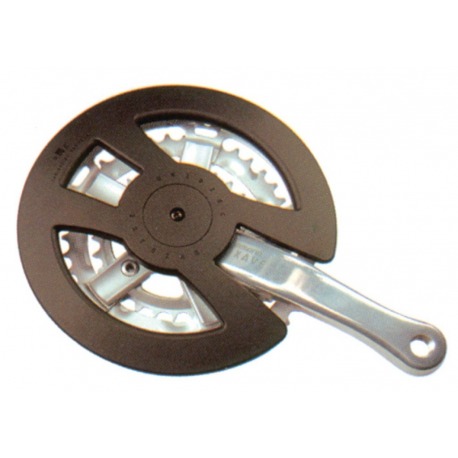 Disque de protection de chaîne Unidisc, noir pour manivelles multi-v, jusqu'à 48 t.