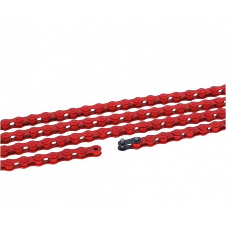 Chaîne monovitesse XLC CC-C09 1/2x1/8 rouge