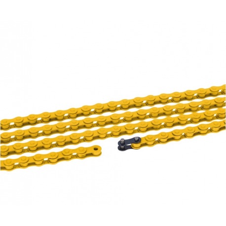 Chaîne monovitesse XLC CC-C09 1/2x1/8 jaune