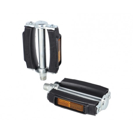 Pédale universelle XLC PD-C24 noire, 9/16", réflecteur