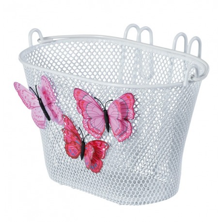 Panier-RD pour enfants Basilic Jasmin blanc/papillon, 20x28x19, maille étroite