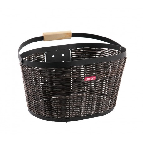Panier avant Un`x Brando 38x27x22cm, noir/marron, tissé