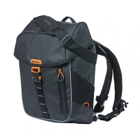 Basil Miles Tarpaulin Nordlicht sac à dos noir/orange, 31x17x44cm