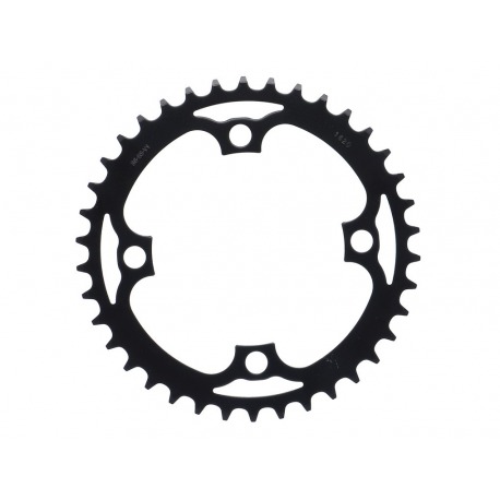 Plateau Singlespeed 38T 104mm BCD, acier, noir