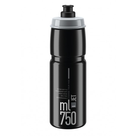 Bidon Elite Jet 750ml, noir/gris