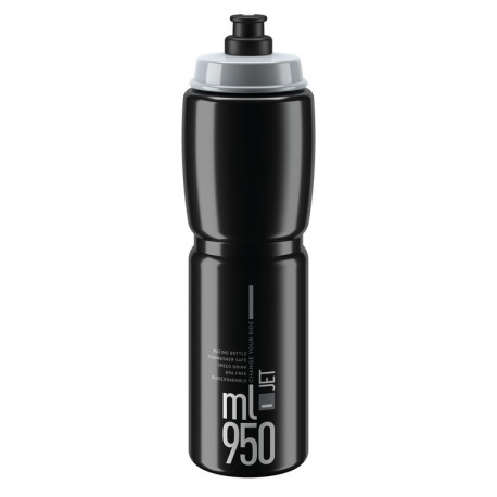 Bidon Elite Jet 950ml, noir/gris
