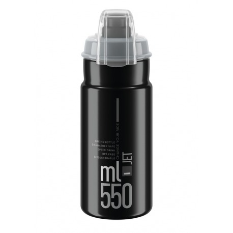 Bidon Elite Jet Plus 550ml, noir/gris
