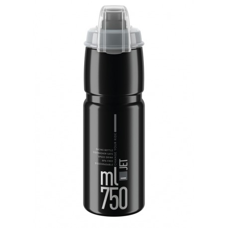 Bidon Elite Jet Plus 750ml, noir/gris