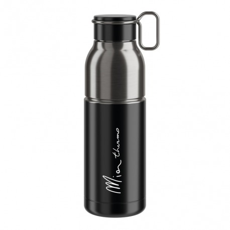 Bouteille isotherme Elite Mia 550 ml, noir/argent, acier inoxydable