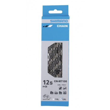 Chaîne Shimano M 7100 126 maillons 12 v. VTT/ROUTE/E-BIKE