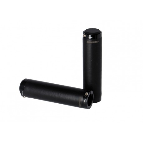 Poignées VTT-ATB Ergotec Bilbao silicone/alum., 130/130mm par paire noir
