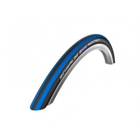 Cache fil Schwalbe Rightrun HS 387 24x1.00 25-540 BR bleu avec lignes noires LSkin KG NMC