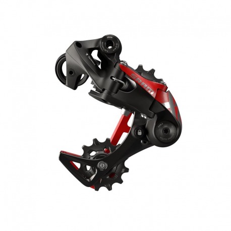 Dérailleur X01 DH 7 vitesses. Cage moyenne A3, max.28d.rouge, ExAct, acier/alu