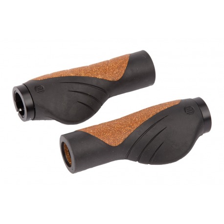 Poignées VTT-ATB Ergotec Aero 2 kraton/cork 132/132mm la paire noir/marron