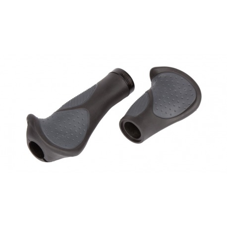 Poignées VTT-ATB Ergotec Frisco 2 en silicone, 140/95mm la paire noir/T.