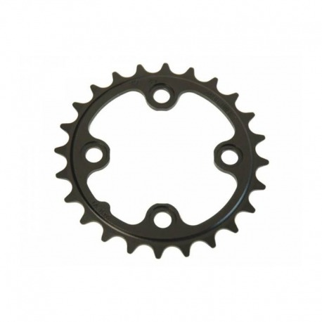 Plateau VTT 24 dents V1 9/10-v. 64mm BCD, 3mm, aluminium, noir