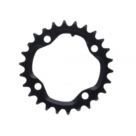 Plateau VTT 26 dents S1 2x10-v. BCD 80mm, aluminium, noir
